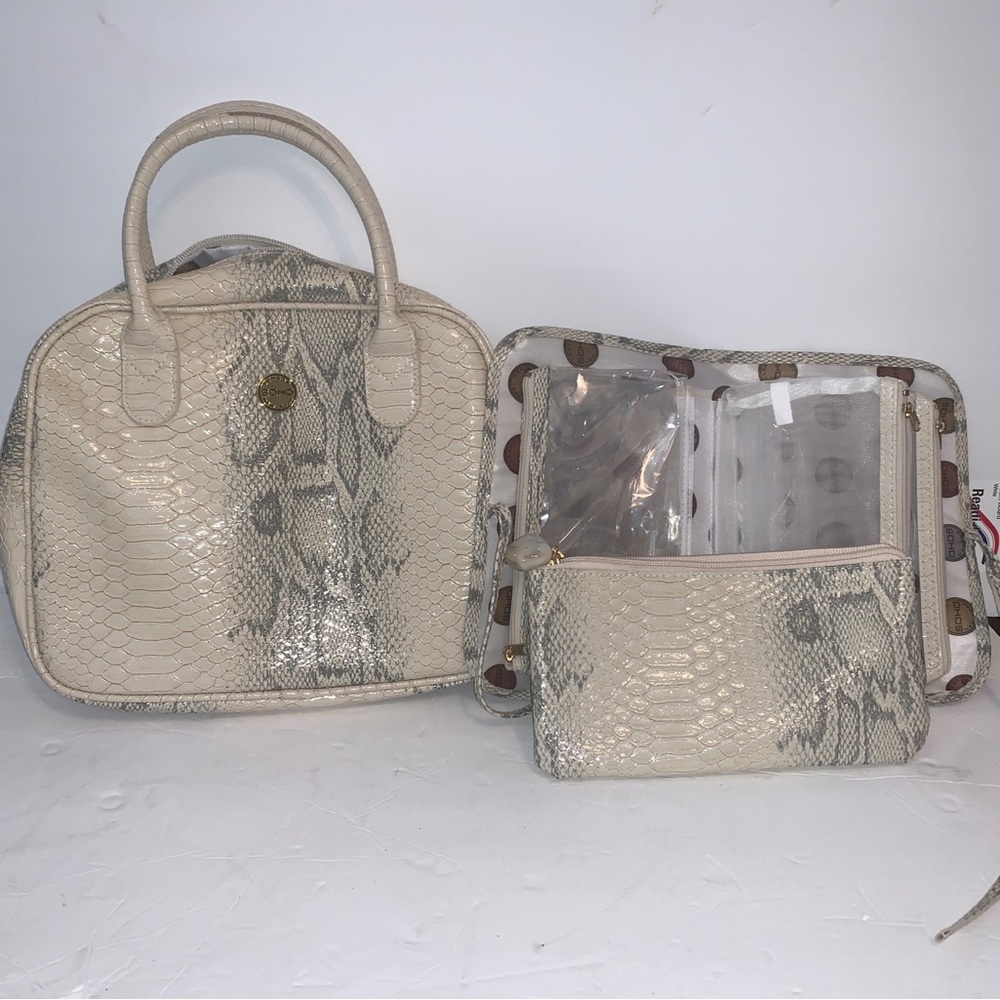 Soho London New York Handbag with Wallet and Makeup Bag